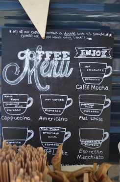 Jollys coffee menu